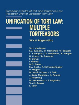 cover image of Unification of Tort Law